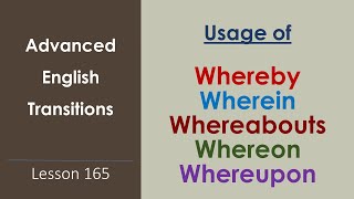 WHEREBY WHEREIN WHEREONWHEREABOUTSWHEREUPON  Spoken English Through Tamil [upl. by Skyler]