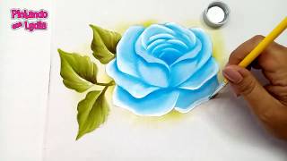 Como Pintar Una Rosa  How To Paint A Rose [upl. by Greff]