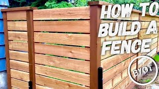 How To Build A Fence  DIY PRIVACY FENCE [upl. by Eerdna]