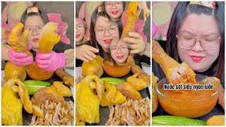 MUKBANG GÀ ĐÔNG TẢO NẶNG 4KG  HOÀNG LAM FOODIE [upl. by Ramunni]