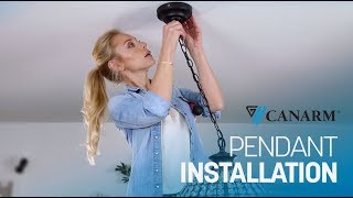 How to Install a Chain Link Pendant Light  Canarm [upl. by Georgina]