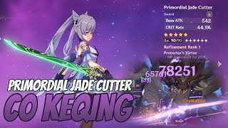 C0 Keqing Primordial Jade Cutter GameplayShowcase  Genshin Impact [upl. by Kurtis]