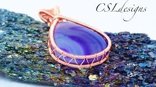 Open bezel wire wrapped cabochon [upl. by Ylluz]