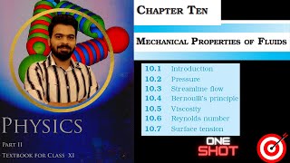 👉Mechanical Properties of Fluids 💧 One shot NCERT 🔥 Line by line  NCERT Chapter 10 Physics [upl. by Morez]