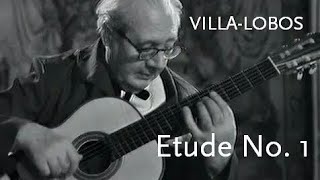 Etude No 1 • VillaLobos • Andrés Segovia [upl. by Ajim853]