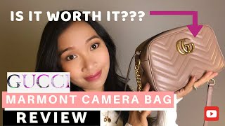 GUCCI MARMONT CAMERA BAG REVIEW  IS IT WORTH IT  SIZE SMALL [upl. by Aniger]