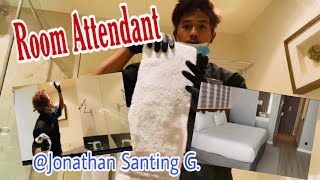 HOUSEKEEPING IN 5STAR HOTEL  ROOM ATTENDANT  Jonathan Santing G [upl. by Hamimej]