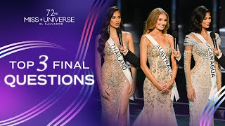 72nd MISS UNIVERSE  Top 3 Final Questions  Miss Universe [upl. by Cr]