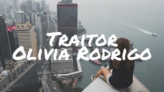 Olivia Rodrigo  Traitor  Clean Lyric Video [upl. by Anayra886]