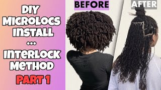 DIY MICROLOCS INSTALL  Interlock Method  Starter Locs  Part 1 [upl. by Joana289]