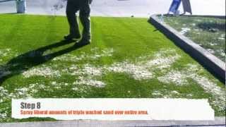 DIY artificial grass installation on concrete [upl. by Atterys]