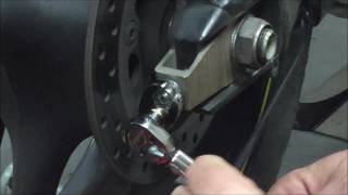 How to use a crows foot wrench adapter Demo done on Yamaha R6 chain adjuster nut [upl. by Emylee]