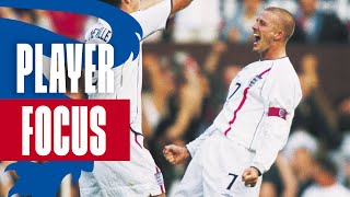 David Beckham’s WorldClass Performance v Greece  Player Focus  England [upl. by Zitvaa]