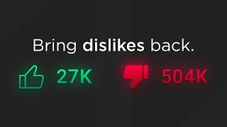 How to get DISLIKES back on YouTube [upl. by Nylia]