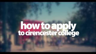 Applying To Cirencester College [upl. by Englebert]