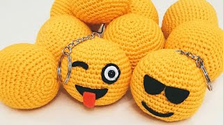 Amigurumi Emoji Anahtarlık Yapımı  Örgü Emoji Yapımı  Knit Emoji Making  örgü anahtarlık [upl. by Wincer]