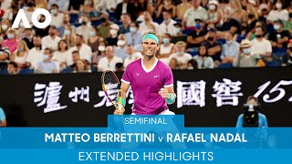 Matteo Berrettini v Rafael Nadal Extended Highlights SF  Australian Open 2022 [upl. by Ritz24]