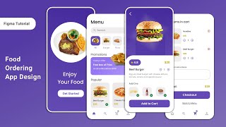 Food App Design in Figma  Figma Tutorial  UXUI [upl. by Ollehto832]