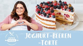 JoghurtBeerenTorte – die leckerste Sommertorte des Jahres 🌞 I Einfach Backen [upl. by Calida239]