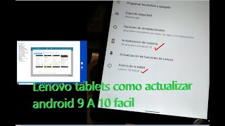 Lenovo tablets como actualizar android 9 A 10 facil [upl. by Noira]