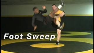 Foot Sweep from Single Leg  Cary Kolat Wrestling Moves [upl. by Oinoitna967]