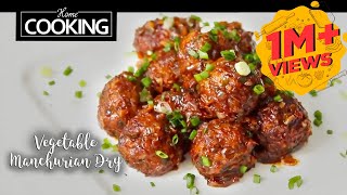 Vegetable Manchurian Dry Recipe  Indo Chinese Starter Recipe [upl. by Katherine]