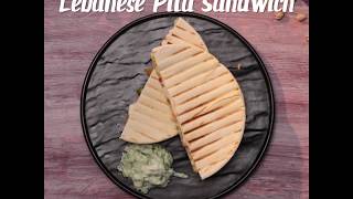 How to make Lebanese food at home  Lebanese Pita Sandwich Recipe by FunFoods [upl. by Fletch]