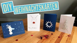 3 DIY Weihnachtskarten basteln  Karten für Weihnachten gestalten [upl. by Ashlee92]