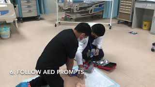 Basic Life Support CPR with AED  AHA 2020 Guided [upl. by Enelyak631]