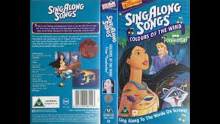 Sing Along Songs  Colours Of The Wind VHS 1996 Opening And Closing [upl. by Lothar]