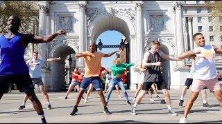 Huge Epic Flash Mob in Marble Arch London [upl. by Porche]