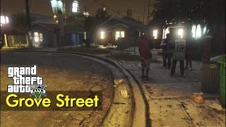 Grove Street at night  Just Walking  GTA V [upl. by Bernardine746]