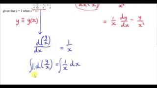 Differential Equations  NonSeparable Example 2001 HL [upl. by Pitzer]