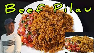 How to make beef pilau at home  Simple pilau recipe  Kenyan beef pilau  how to make brown pilau [upl. by Eniwtna]