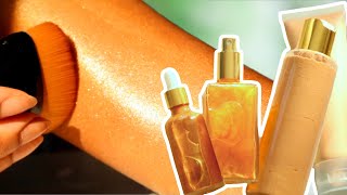 How To Make SHIMMER BODY LOTION amp OIL [upl. by Sylirama]