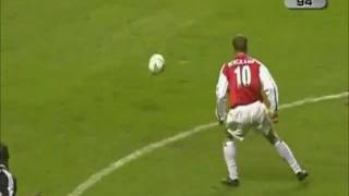 Bergkamp Flick  Goal Against Newcastle [upl. by Dreeda]