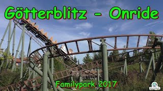 Götterblitz  Onride  Familypark 2017 [upl. by Aramoix10]