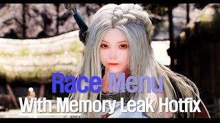 SKYRIM MOD INFO I Race Menu With Memory Leak Hotfix [upl. by Lilah]