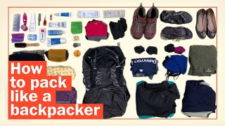 How to pack for backpacking around the world [upl. by Janeen]