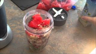 Nutribullet Breakfast Smoothie Recipe withcaptions GREEN SMOOTHIE [upl. by Inobe140]