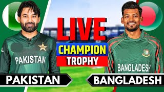 Pakistan vs Bangladesh Match 9  Live Cricket Match Today  PAK vs BAN  Champions Trophy  Preview [upl. by Dorree88]