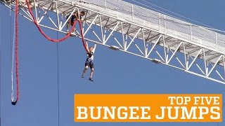 TOP FIVE BUNGEE JUMPS  PEOPLE ARE AWESOME [upl. by Brodie469]