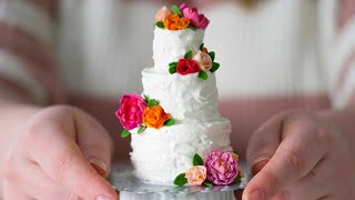 Mini Wedding cake in an EASY BAKE OVEN [upl. by Ecirtael806]