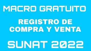 REGISTRO DE COMPRAS Y VENTAS  SUNAT 2022 [upl. by Belen]