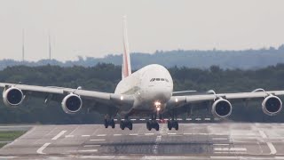 AIRBUS A380 STORM LANDING with CROSSWINDS  How to LAND during Crosswinds [upl. by Randie882]