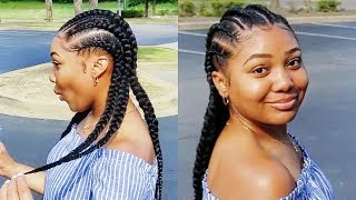 How I Did My Own Feed In Braids 2018 [upl. by Meirrak409]