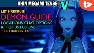 Shin Megami Tensei V Demon Guide Locations Recruiting Conversations Skills amp First 35 Fusions [upl. by Valdes]