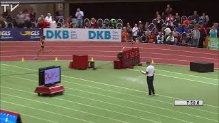 Konstanze Klosterhalfen Solo zum deutschen Hallenrekord  HallenDM 2018 Dortmund [upl. by Gavin]