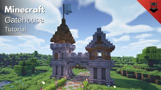 Minecraft How to Build a Medieval Gatehouse  Castle Gate Tutorial [upl. by Erised]