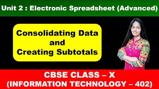 Consolidating Data in OpenOffice Calc  Subtotal in OpenOffice Calc Class 10 Information Technology [upl. by Ellenaj]